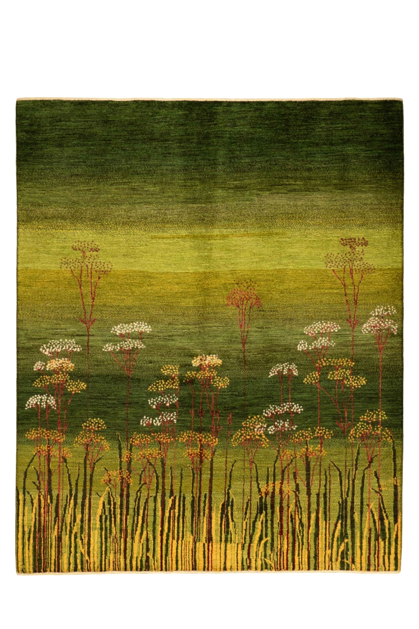 Iran Gabbeh Rug Unique Red Poppy Willow
