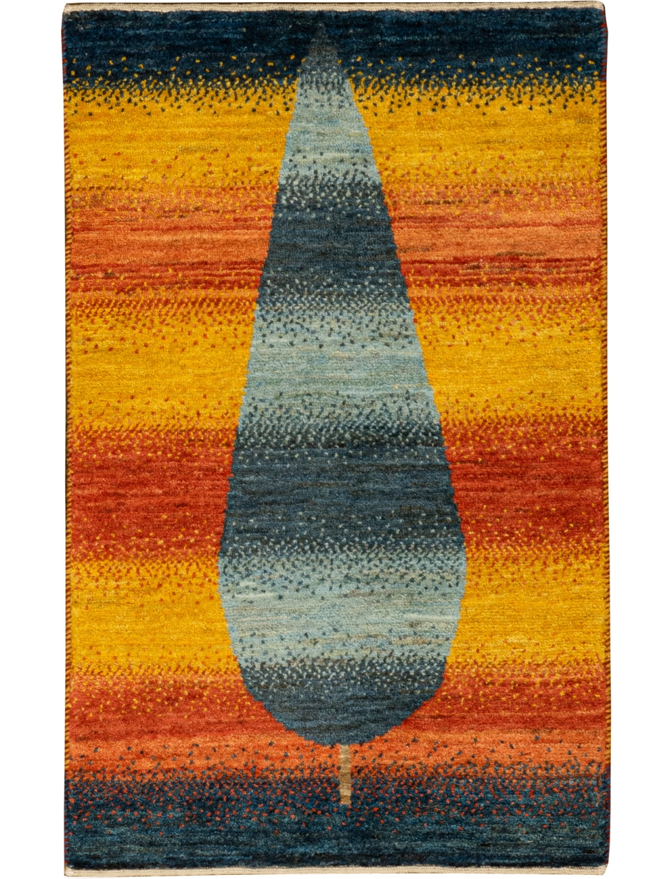 Iran Gabbeh Rug Unique Yellow Willow