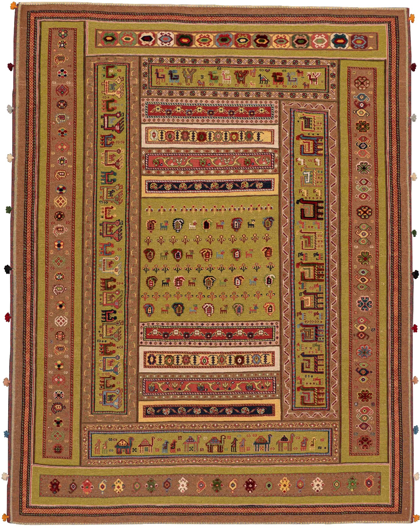 Kilim Rug Soumakh Green