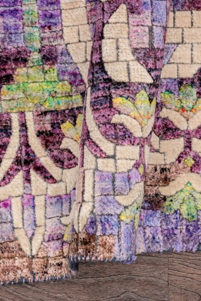 Silk Rug Violet Mosaic