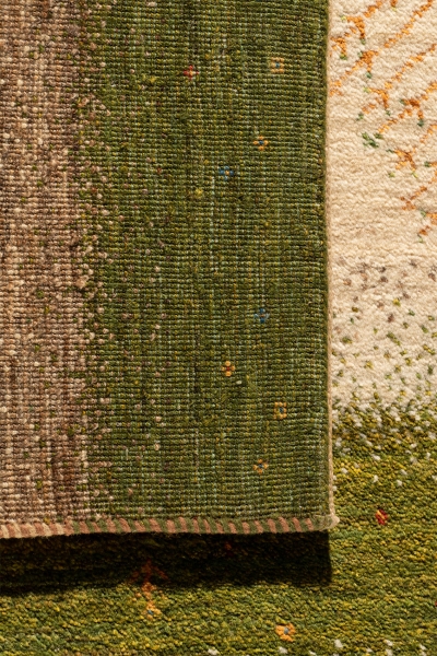 Iran Gabbeh Teppich-Unikat Grüne Spielwiese