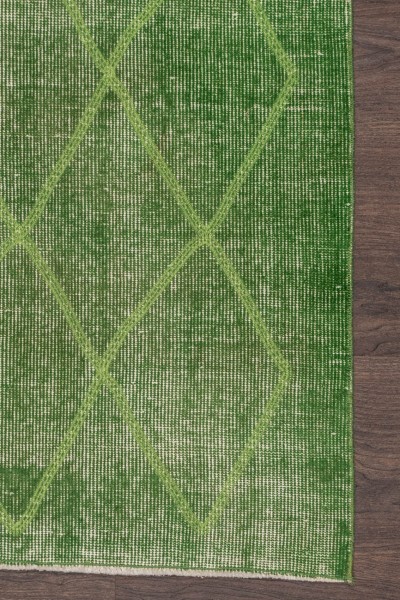 Vintage Rug Green Routes
