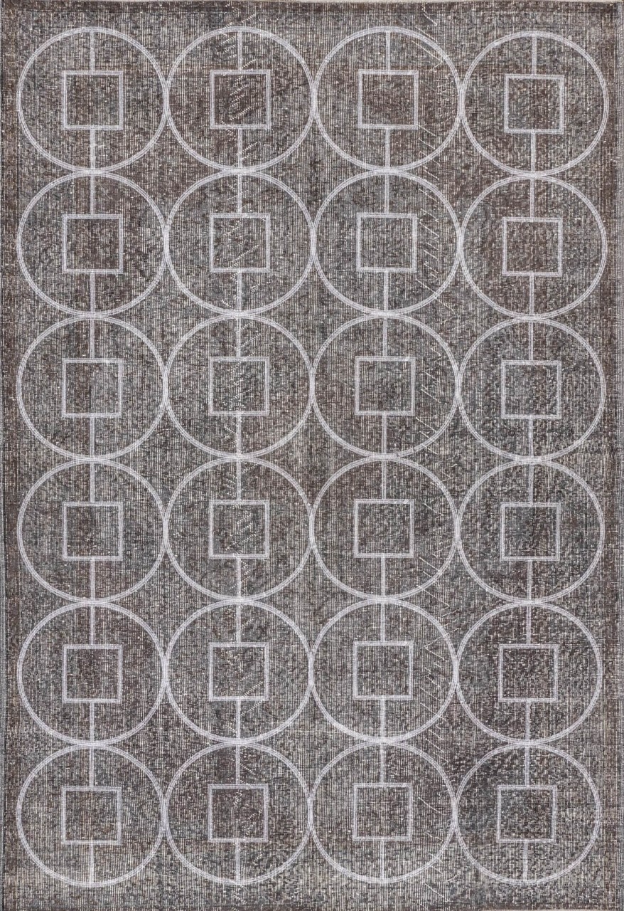 Vintage Rug Grey Circles