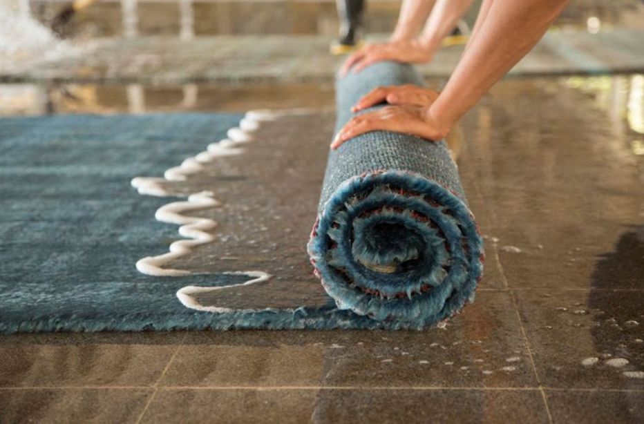 Traditional rug washing
