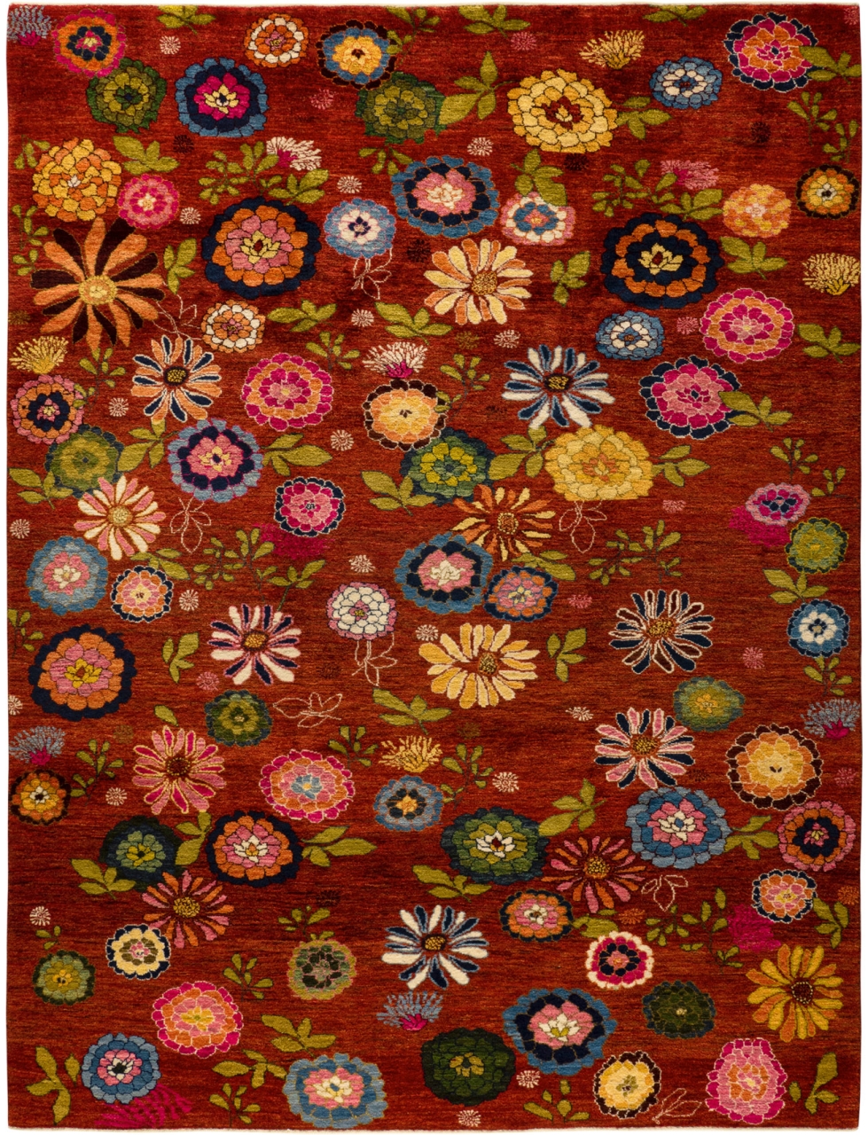 Iran Gabbeh Teppich-Unikat Rote Wiese
