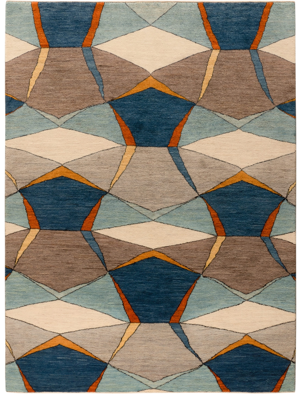 Iran Gabbeh Teppich-Unikat Polygon